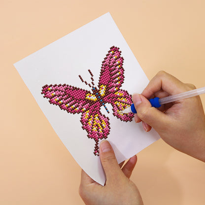 Set of 4 Butterflies - Mini Diamond Painting Kit