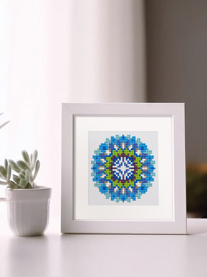 Set of 12 Mandala A - Mini Diamond Painting Kit