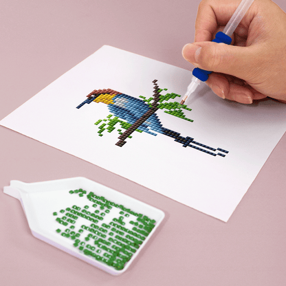 Set of 12 Birds - Mini Diamond Painting Kit