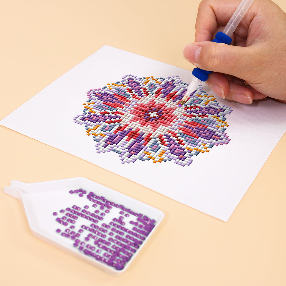 Set of 12 Mandala B - Mini Diamond Painting Kit