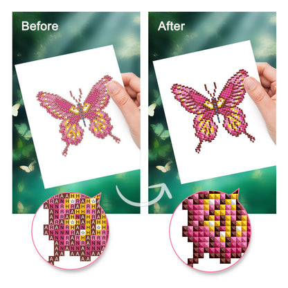 Set of 4 Butterflies - Mini Diamond Painting Kit