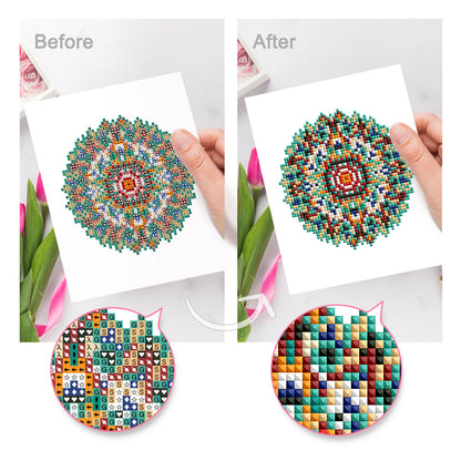 Set of 12 Mandala B - Mini Diamond Painting Kit