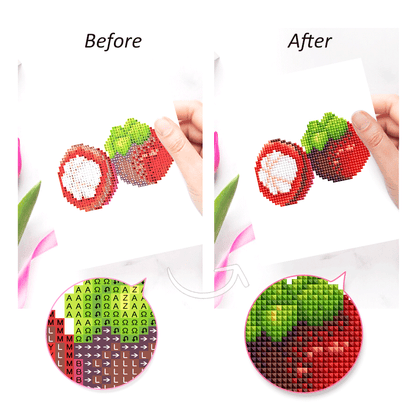 Set of 12 Fruits - Mini Diamond Painting Kit
