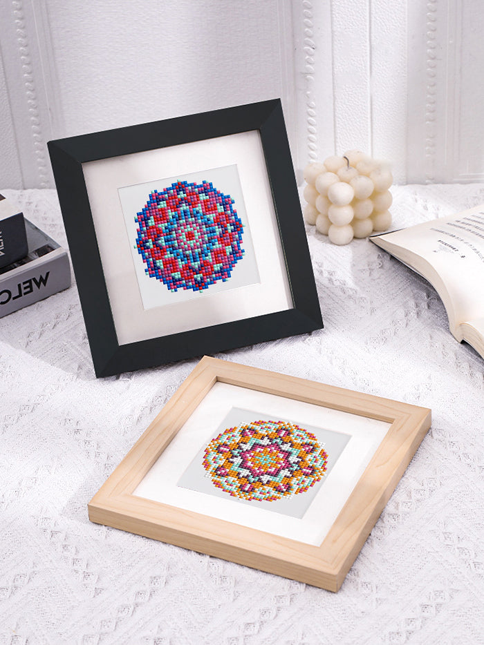 Set of 12 Mandala A - Mini Diamond Painting Kit