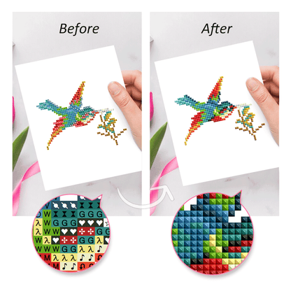 Set of 12 Birds - Mini Diamond Painting Kit