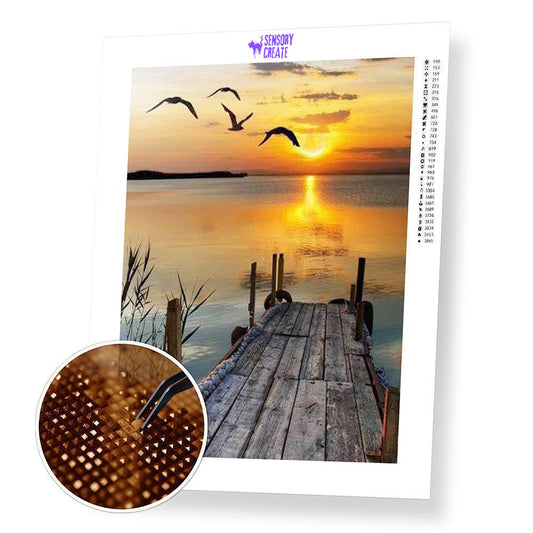 Birds and Sunset - Diamond Painting Kit