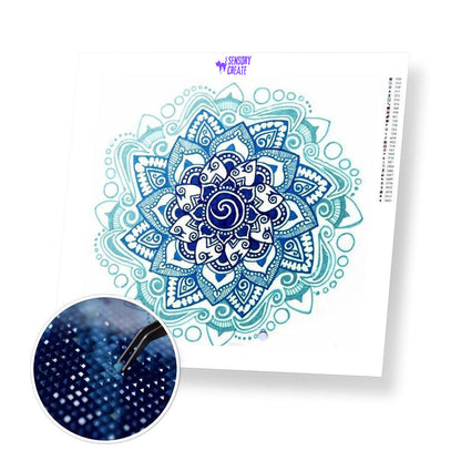 Blue Mandala - Diamond Painting Kit