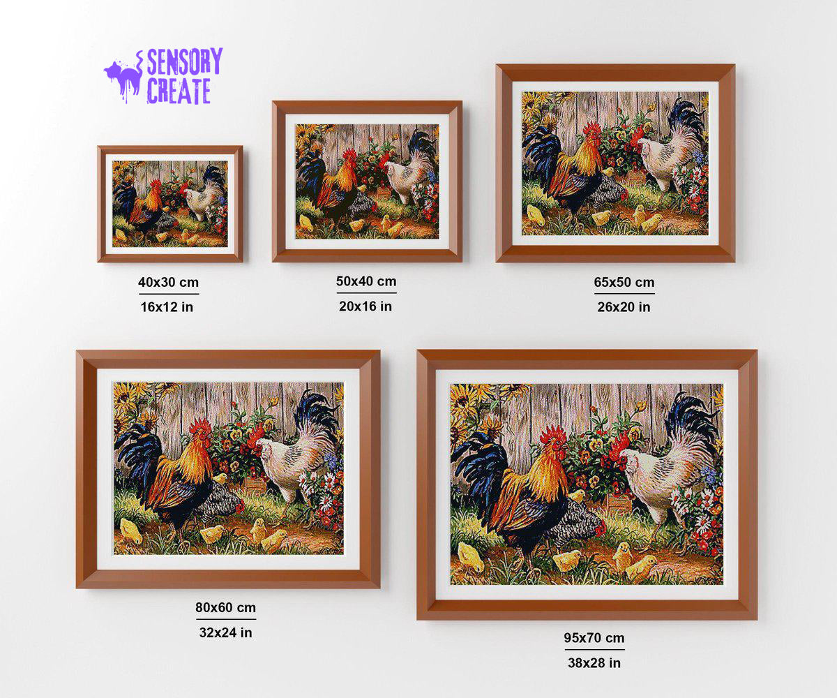 Chickens - Diamond Painting Kit