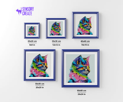 Colorful Cat - Diamond Painting Kit