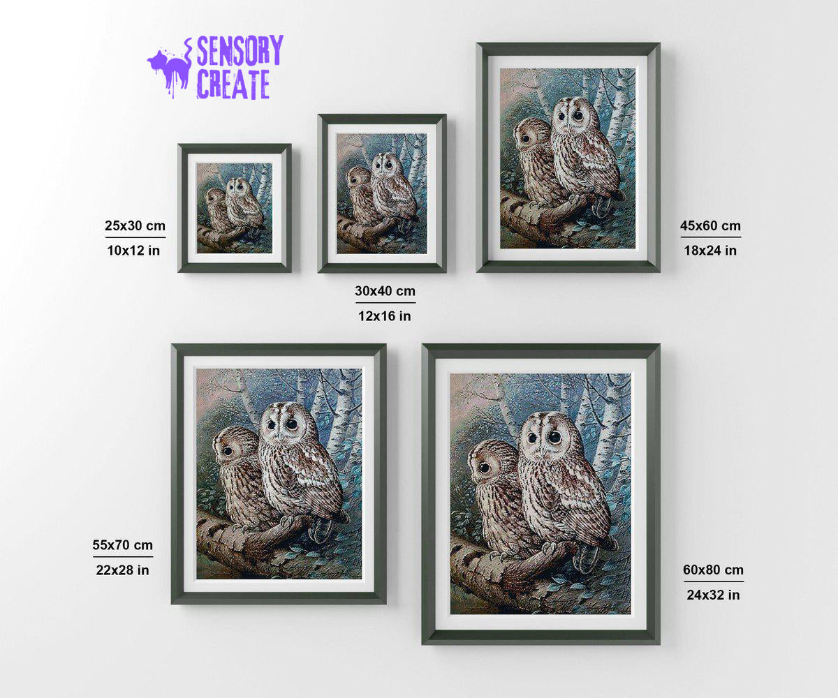 Owl on a Tree - Diamond Painting Kit