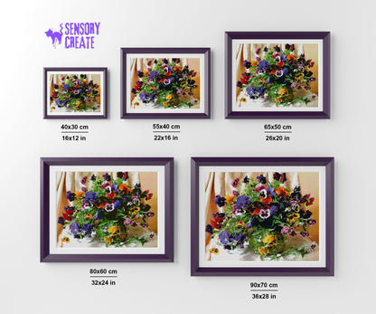 Purple Flowers - Diamond Painting Kit