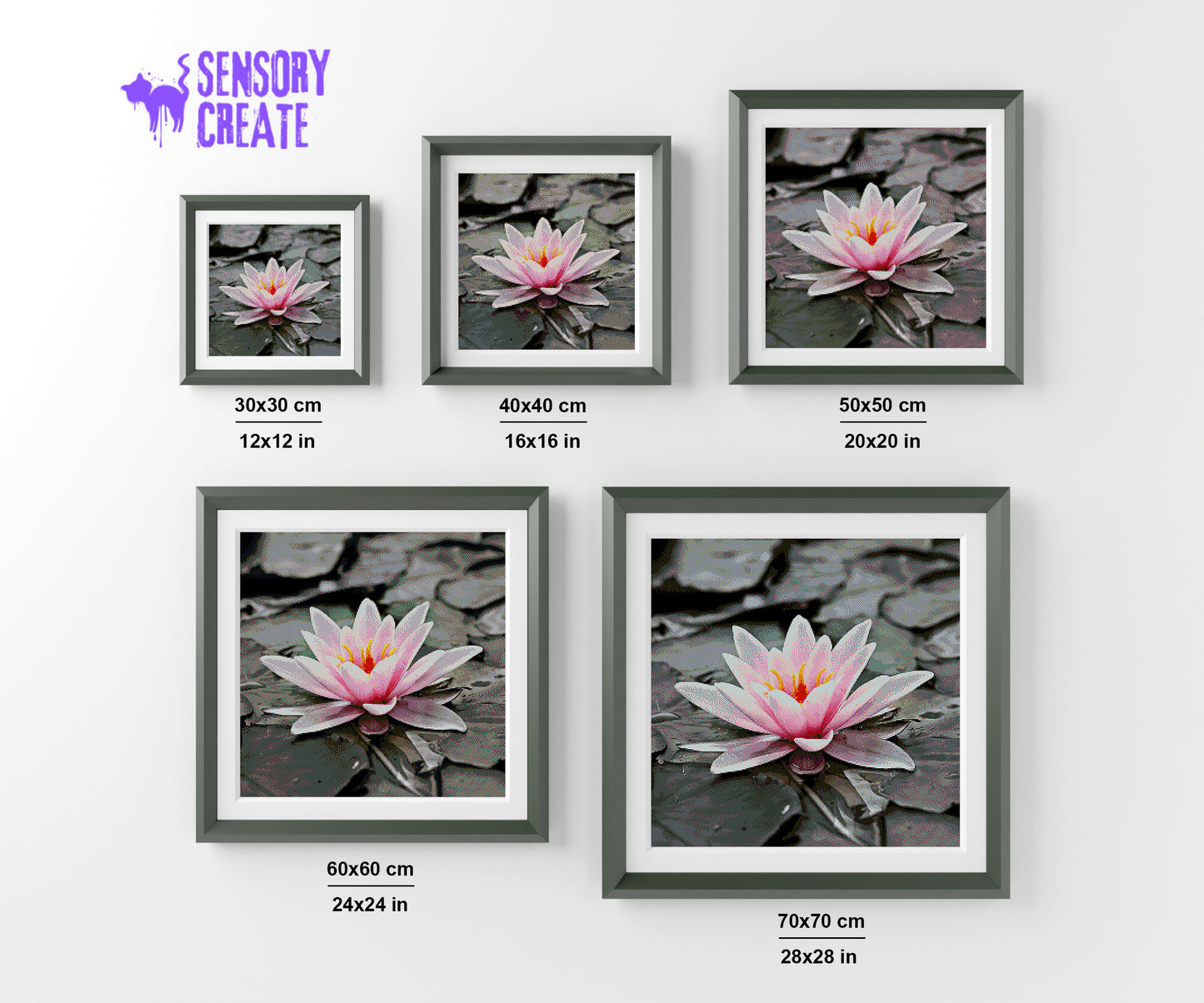 Pink Water Lily - Diamond Painting Kit