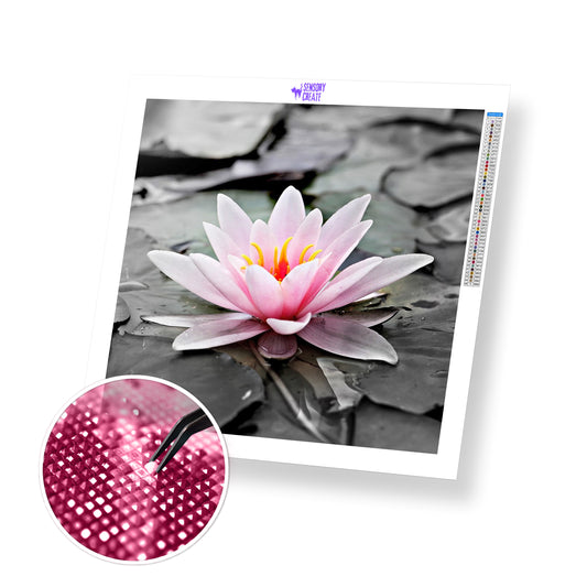 Pink Water Lily - Diamond Painting Kit