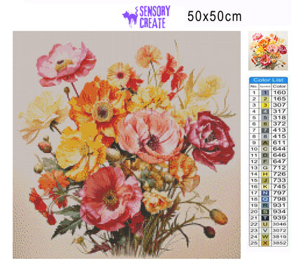 Bouquet of Flowers - Diamond Painting Kit