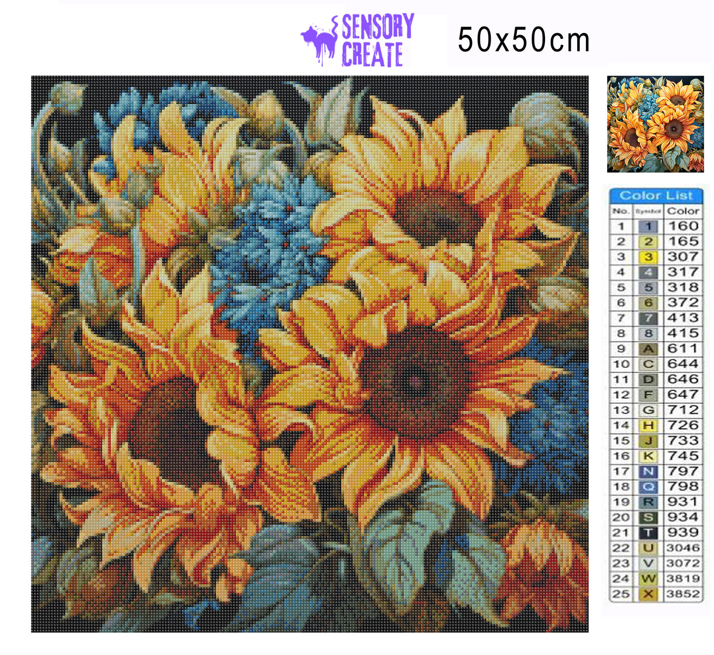 Sunflower Bouquet - Diamond Painting Kit