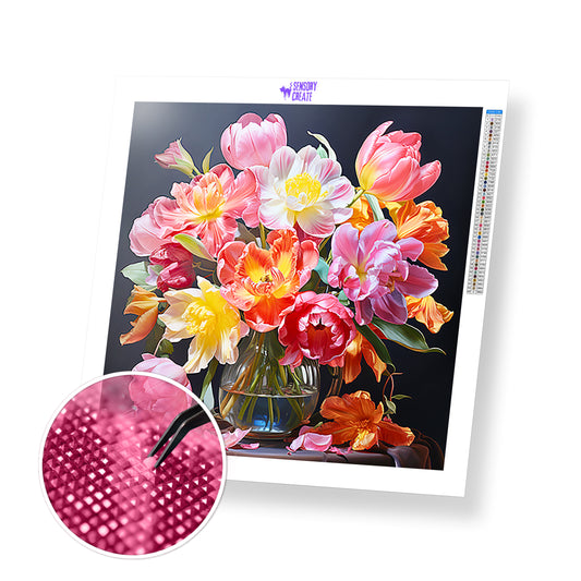 Tulips in a Vase - Diamond Painting Kit