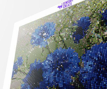 Blue Flowers - Diamond Painting Kit