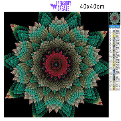 Flower Mandala - Diamond Painting Kit