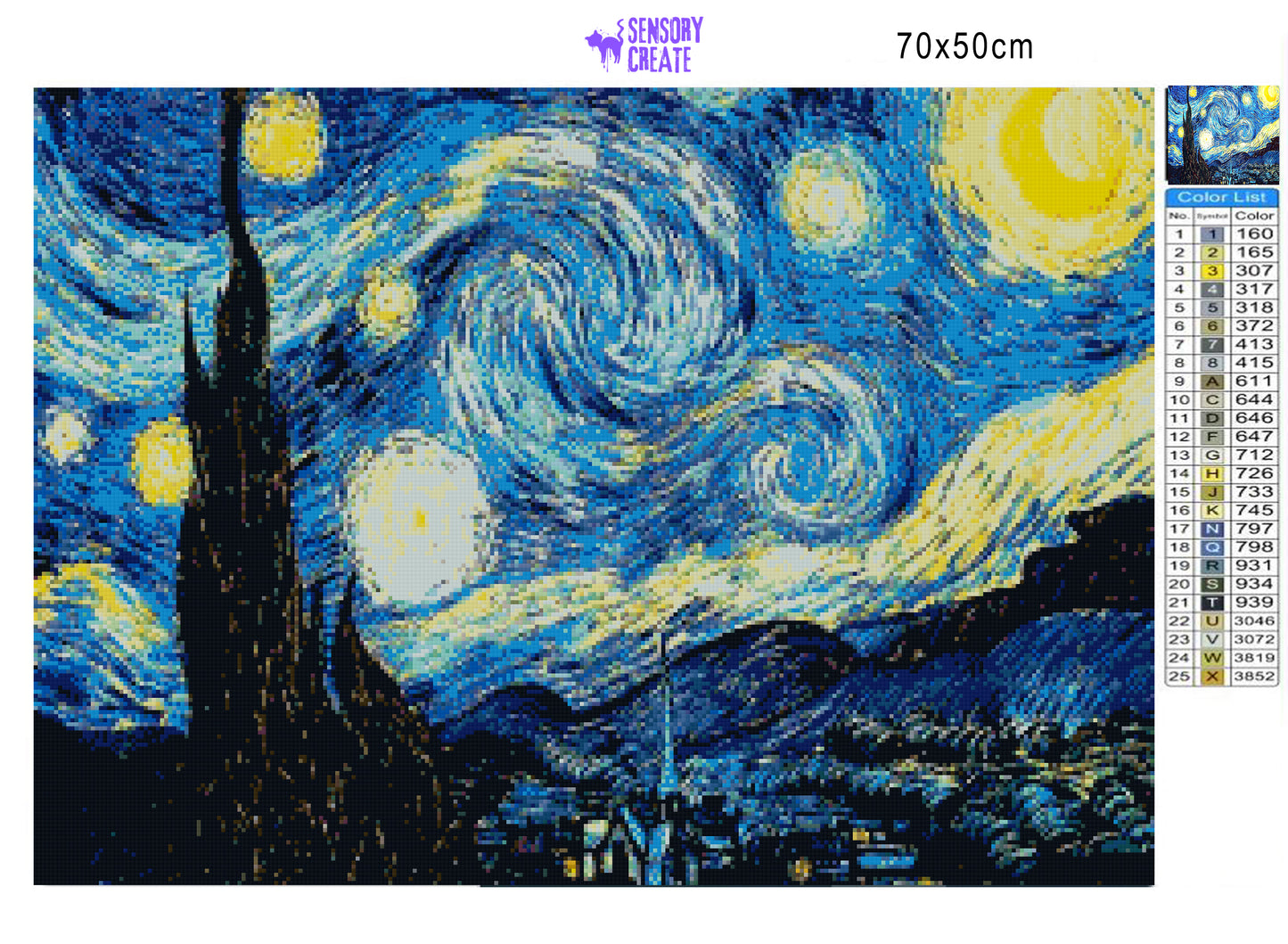 Starry Night - Diamond Painting Kit