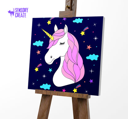 Unicorn and Stars - Paint By Numbers Kit