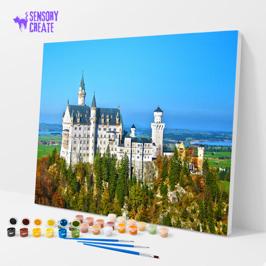 Neuschwanstein Castle Bavarian - Paint By Numbers Kit