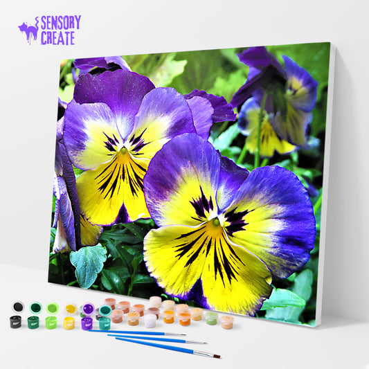 Purple Pansy - Paint By Numbers Kit