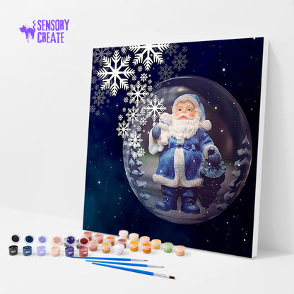 Snow Globe Santa - Paint By Numbers Kit