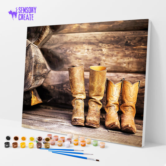 Cowboy Boots - Paint By Numbers Kit