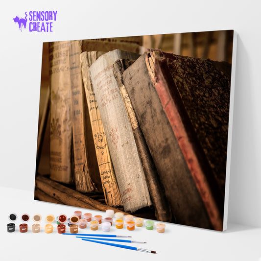 Old Books  - Paint By Numbers Kit