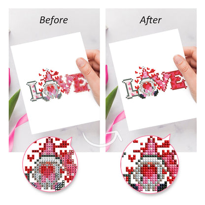 Set of 12 Red Roses - Mini Diamond Painting Kit
