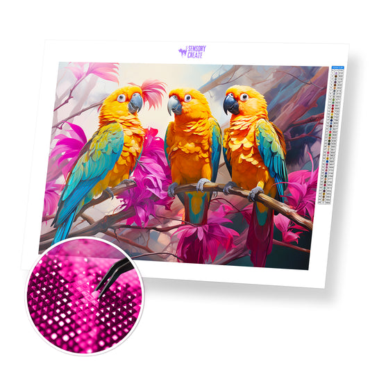 Happy Birds - Diamond Painting Kit