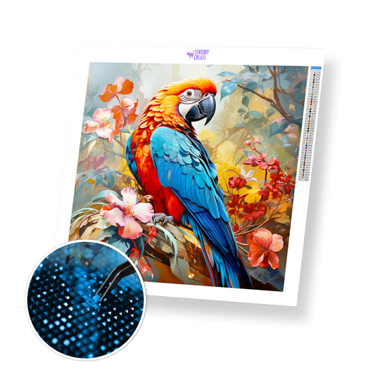 Red Macaw - Diamond Painting Kit