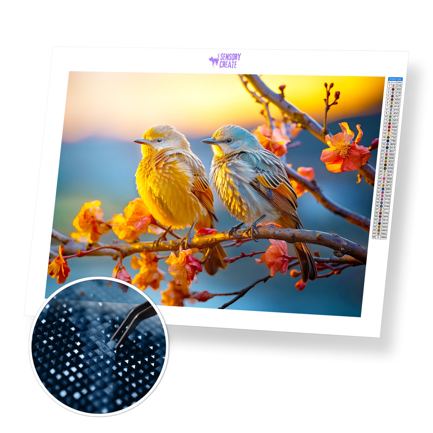 Resting Birds - Diamond Painting Kit