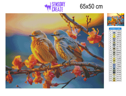 Resting Birds - Diamond Painting Kit