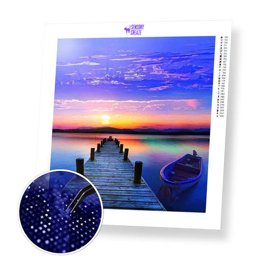 Sunset Dock - Diamond Painting Kit