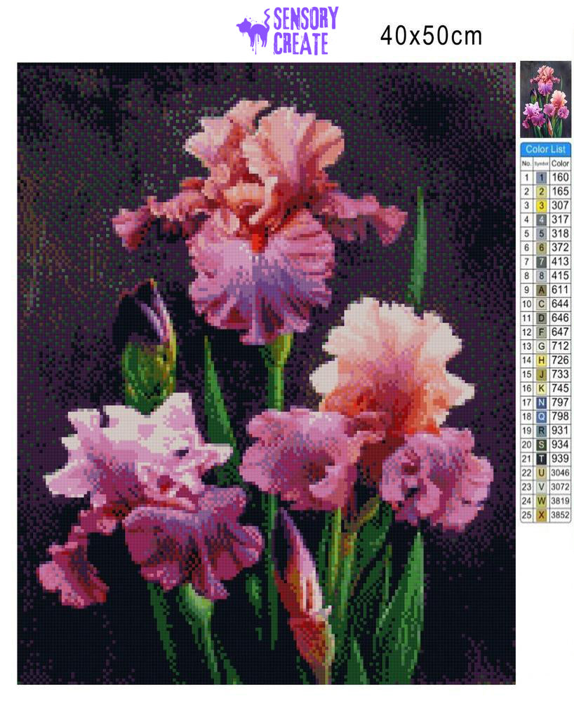 Beautiful Flowers - Premium Diamond Painting Kit