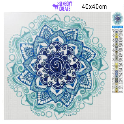 Blue Mandala - Diamond Painting Kit