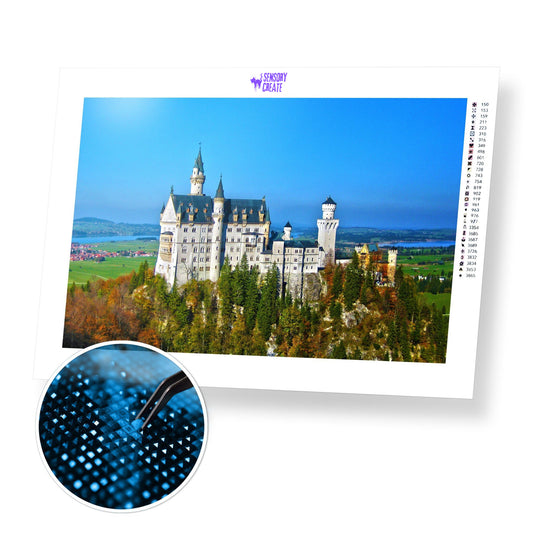 Neuschwanstein Castle Bavarian - Diamond Painting Kit