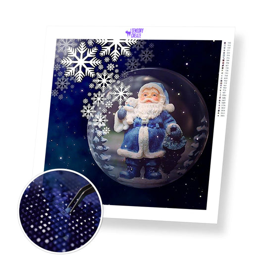 Snow Globe Santa - Diamond Painting Kit