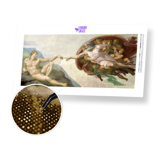 The Creation of Adam - Diamond Painting Kit